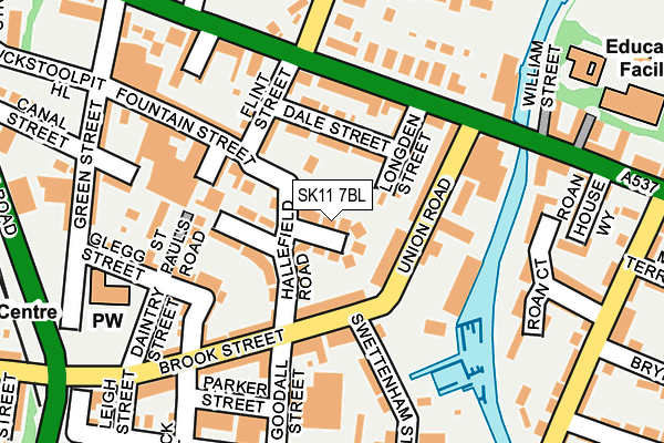 SK11 7BL map - OS OpenMap – Local (Ordnance Survey)