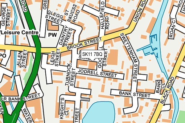 SK11 7BQ map - OS OpenMap – Local (Ordnance Survey)