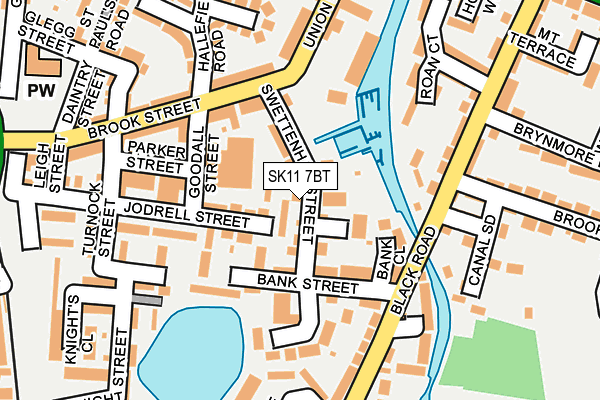 SK11 7BT map - OS OpenMap – Local (Ordnance Survey)