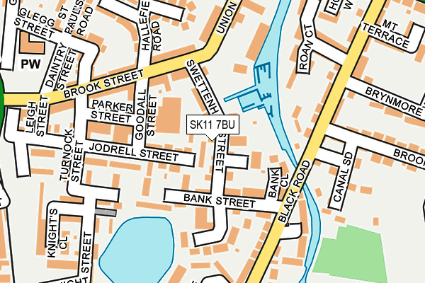 SK11 7BU map - OS OpenMap – Local (Ordnance Survey)
