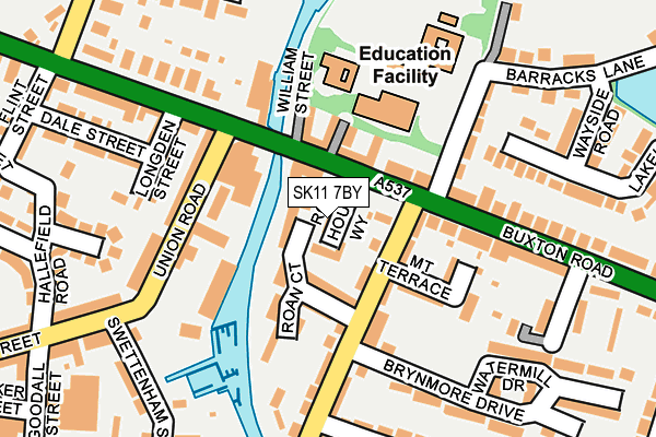 SK11 7BY map - OS OpenMap – Local (Ordnance Survey)