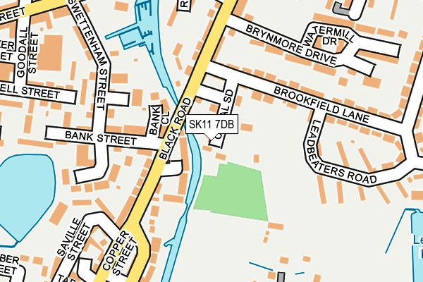 SK11 7DB map - OS OpenMap – Local (Ordnance Survey)