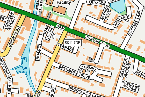 SK11 7DE map - OS OpenMap – Local (Ordnance Survey)