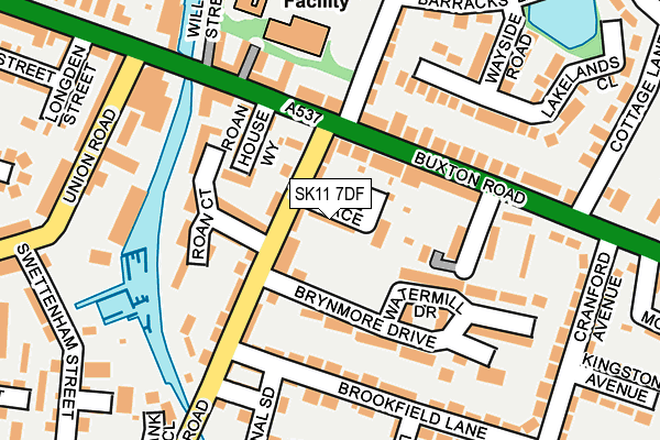 SK11 7DF map - OS OpenMap – Local (Ordnance Survey)