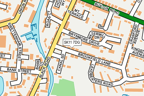SK11 7DG map - OS OpenMap – Local (Ordnance Survey)