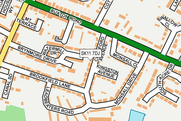 SK11 7DJ map - OS OpenMap – Local (Ordnance Survey)