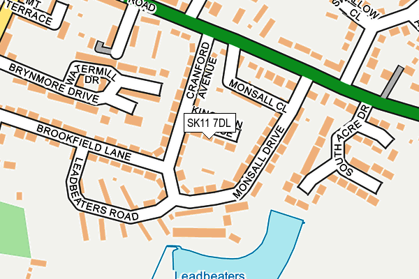 SK11 7DL map - OS OpenMap – Local (Ordnance Survey)