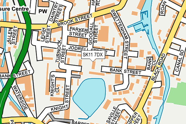 SK11 7DX map - OS OpenMap – Local (Ordnance Survey)