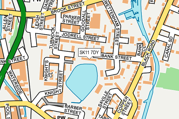 SK11 7DY map - OS OpenMap – Local (Ordnance Survey)