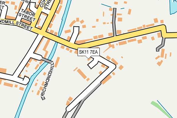 SK11 7EA map - OS OpenMap – Local (Ordnance Survey)
