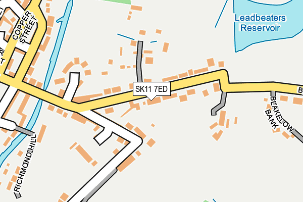 SK11 7ED map - OS OpenMap – Local (Ordnance Survey)