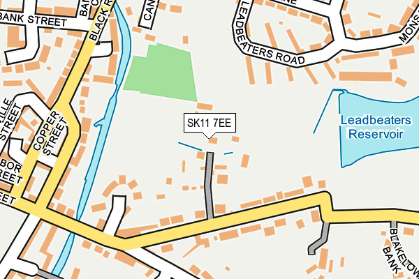 SK11 7EE map - OS OpenMap – Local (Ordnance Survey)