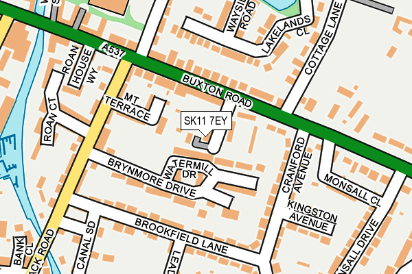 SK11 7EY map - OS OpenMap – Local (Ordnance Survey)