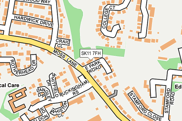 SK11 7FH map - OS OpenMap – Local (Ordnance Survey)