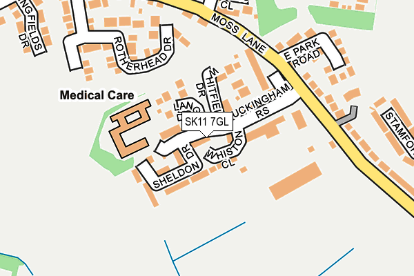 SK11 7GL map - OS OpenMap – Local (Ordnance Survey)