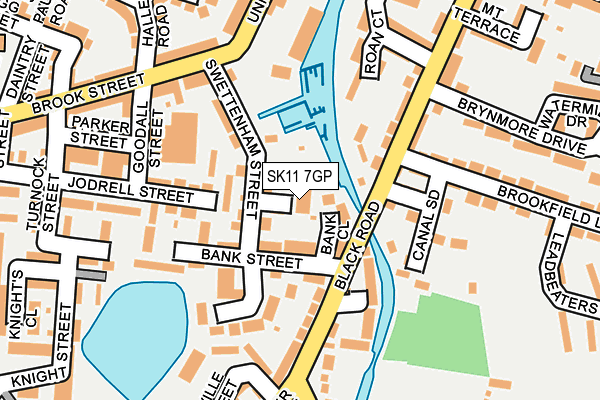 SK11 7GP map - OS OpenMap – Local (Ordnance Survey)