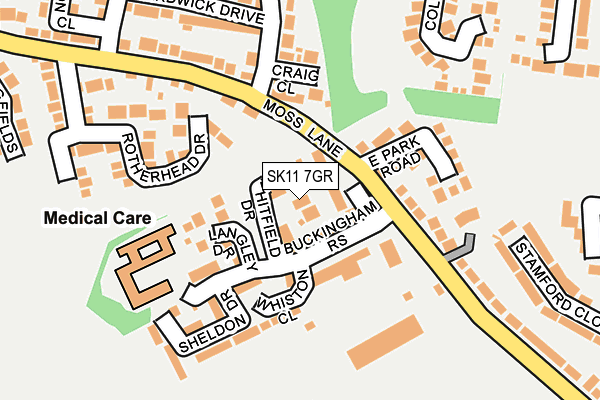 SK11 7GR map - OS OpenMap – Local (Ordnance Survey)