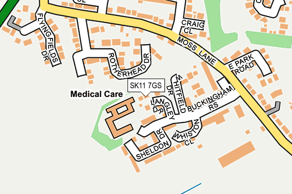 SK11 7GS map - OS OpenMap – Local (Ordnance Survey)