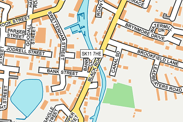 SK11 7HE map - OS OpenMap – Local (Ordnance Survey)