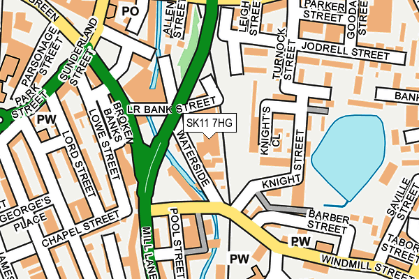SK11 7HG map - OS OpenMap – Local (Ordnance Survey)