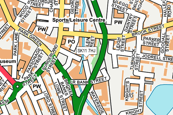 SK11 7HJ map - OS OpenMap – Local (Ordnance Survey)