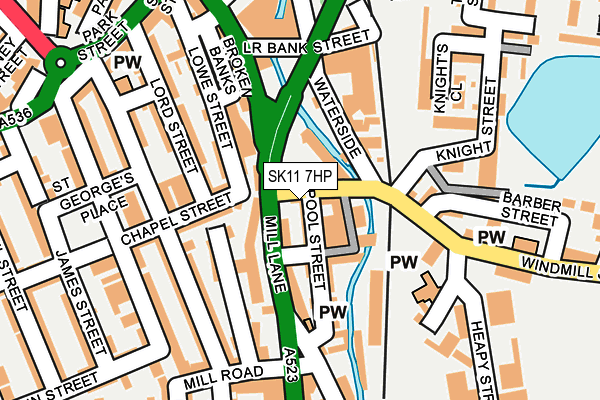 SK11 7HP map - OS OpenMap – Local (Ordnance Survey)