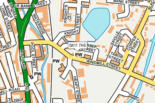 SK11 7HS map - OS OpenMap – Local (Ordnance Survey)