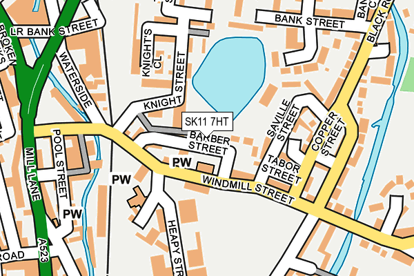 SK11 7HT map - OS OpenMap – Local (Ordnance Survey)