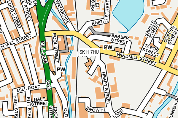 SK11 7HU map - OS OpenMap – Local (Ordnance Survey)