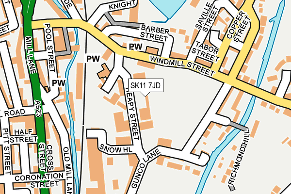 SK11 7JD map - OS OpenMap – Local (Ordnance Survey)