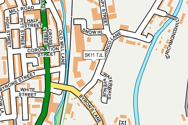 SK11 7JL map - OS OpenMap – Local (Ordnance Survey)
