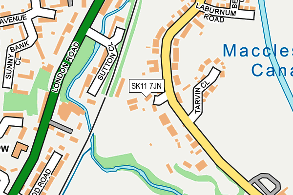 SK11 7JN map - OS OpenMap – Local (Ordnance Survey)