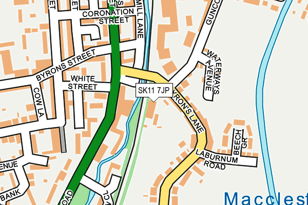 SK11 7JP map - OS OpenMap – Local (Ordnance Survey)
