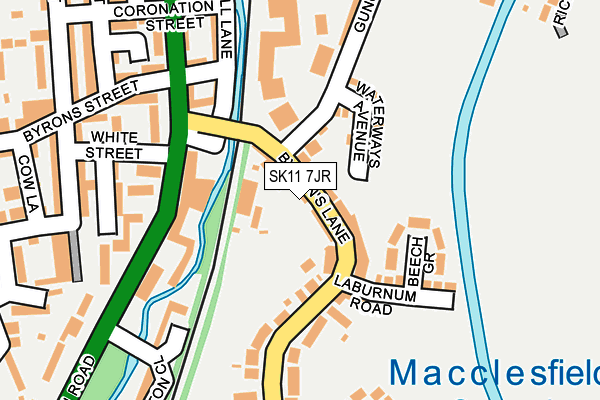 SK11 7JR map - OS OpenMap – Local (Ordnance Survey)