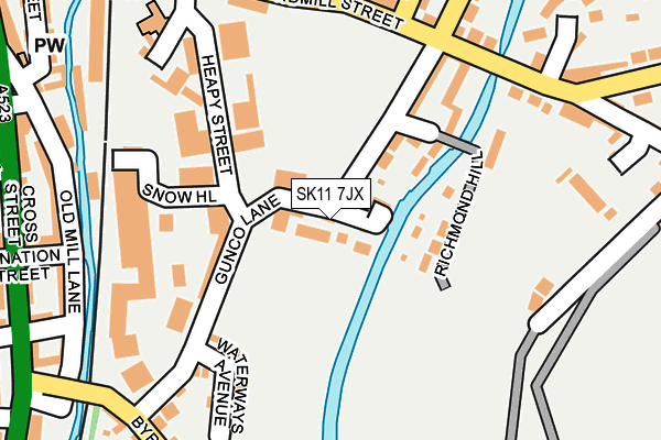 SK11 7JX map - OS OpenMap – Local (Ordnance Survey)