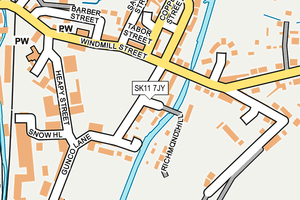 SK11 7JY map - OS OpenMap – Local (Ordnance Survey)