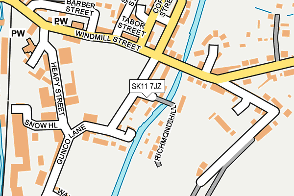 SK11 7JZ map - OS OpenMap – Local (Ordnance Survey)