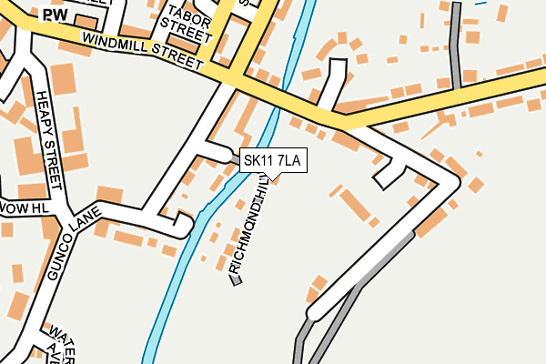 SK11 7LA map - OS OpenMap – Local (Ordnance Survey)