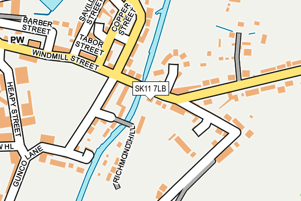 SK11 7LB map - OS OpenMap – Local (Ordnance Survey)