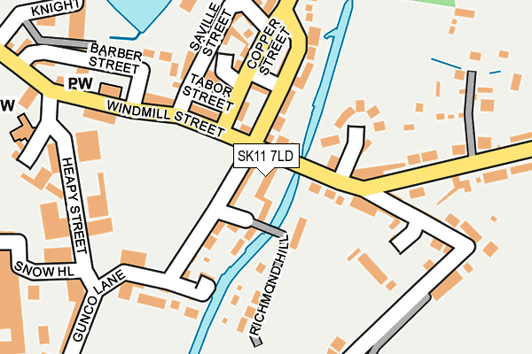 SK11 7LD map - OS OpenMap – Local (Ordnance Survey)