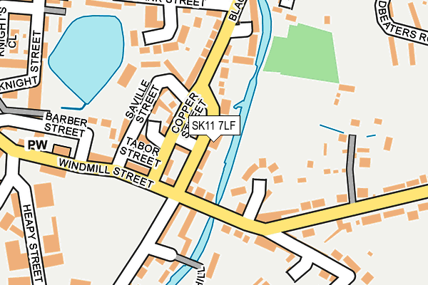 SK11 7LF map - OS OpenMap – Local (Ordnance Survey)