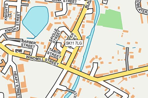SK11 7LG map - OS OpenMap – Local (Ordnance Survey)