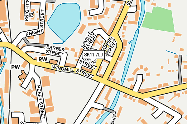 SK11 7LJ map - OS OpenMap – Local (Ordnance Survey)