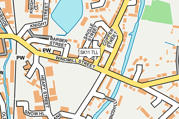 SK11 7LL map - OS OpenMap – Local (Ordnance Survey)