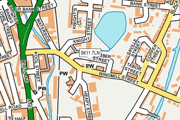 SK11 7LN map - OS OpenMap – Local (Ordnance Survey)