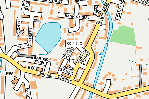 SK11 7LQ map - OS OpenMap – Local (Ordnance Survey)