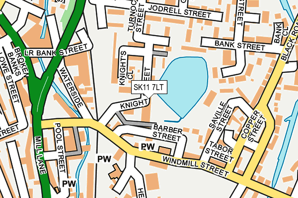 SK11 7LT map - OS OpenMap – Local (Ordnance Survey)