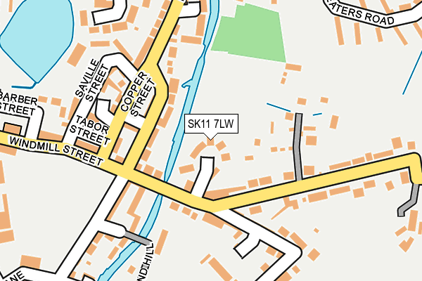 SK11 7LW map - OS OpenMap – Local (Ordnance Survey)
