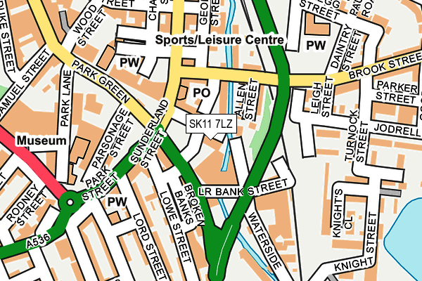 SK11 7LZ map - OS OpenMap – Local (Ordnance Survey)