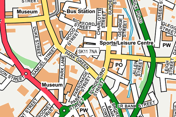 SK11 7NA map - OS OpenMap – Local (Ordnance Survey)